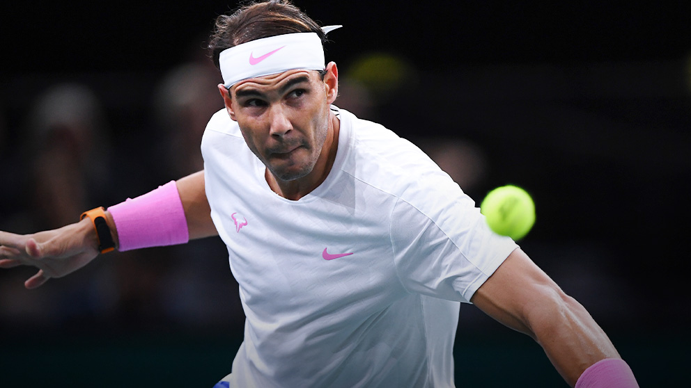 Rafa Nadal durante el Masters 1.000 de París.