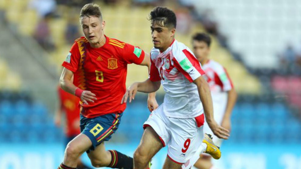 España durante un encuentro ante Tajikistán. (Sefutbol)