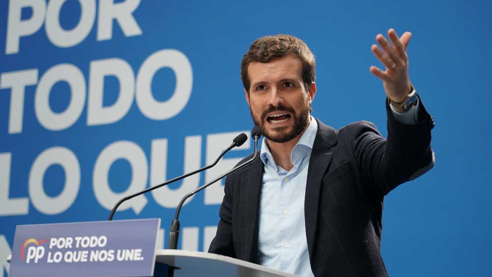 Pablo Casado en un mitin. Foto: Europa Press.