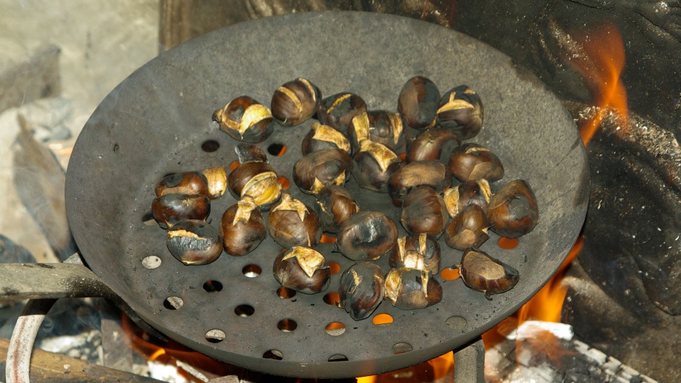 En el mes de noviembre se celebran varias ferias y fiestas con las castañas como protagonistas