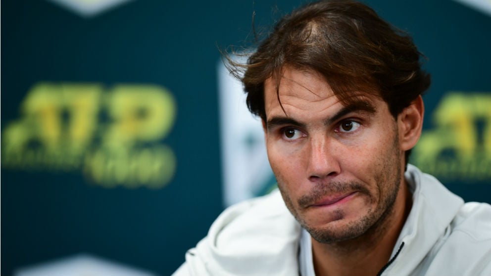 Rafa Nadal explica su abandono en París. (AFP)