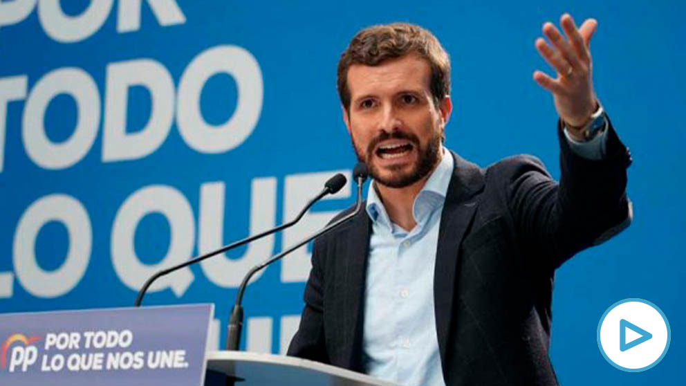 Pablo Casado en un mitin. Foto: Europa Press.