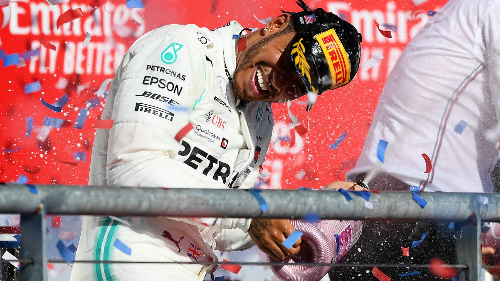 Hamilton vuelve a ser campeón del mundo. (AFP)