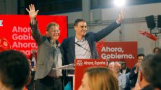 El secretario general del PSOE, Pedro Sánchez, y el presidente de la Comunidad Valenciana, Ximo Puig