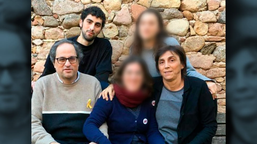 El presidente de la Generalitat, Quim Torra, y su familia.
