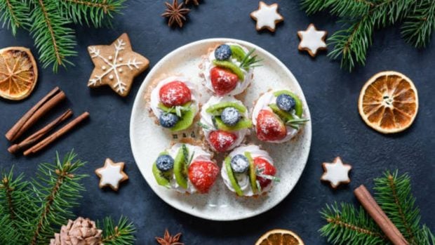 canap&eacute;s navidad