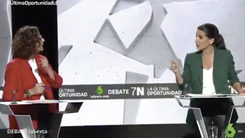 Rocio Monasterio (Vox) y María Jesús Montero (PSOE).