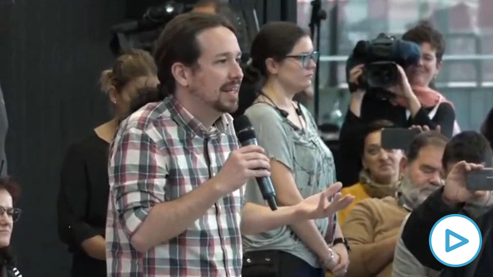 Pablo Iglesias parodiando a Pedro Sánchez por decir que la Fiscalía «depende» de él.