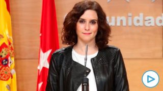 apuestas Isabel Díaz Ayuso, en la sala de prensa de la Real Casa de Correos. (Foto. Comunidad)