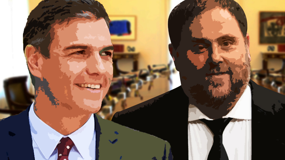 Pedro Sánchez y Oriol Junqueras.