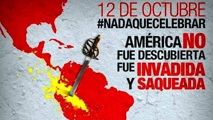 Mensaje publicado por la ONG Ensenyants Solidaris con motivo del 12 de Octubre, Día de la Hispanidad.