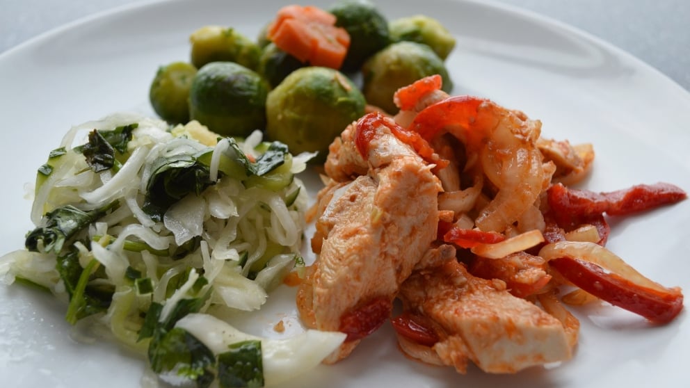 Receta de Pollo con rajas poblanas