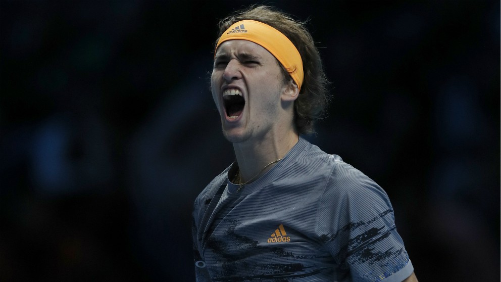 Zverev, durante un partido de la Copa Masters 2019. (AFP)