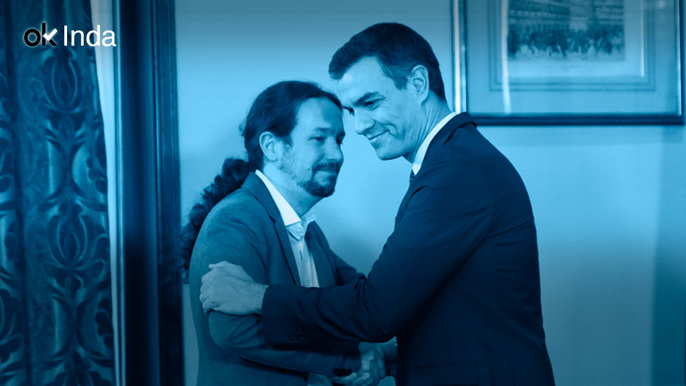 Pablo Iglesias y Pedro Sánchez.