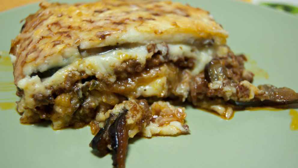 Receta de Lasaña de berenjena, queso y setas