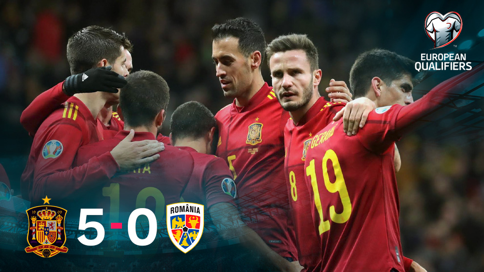 España se impuso 5-0 a Rumanía.
