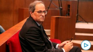 Quim Torra durante el juicio en el TSJC. Foto: EP
