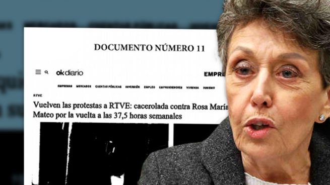 Rosa María Mateo utiliza artículos de OKDIARIO para atacar a los trabajadores de RTVE