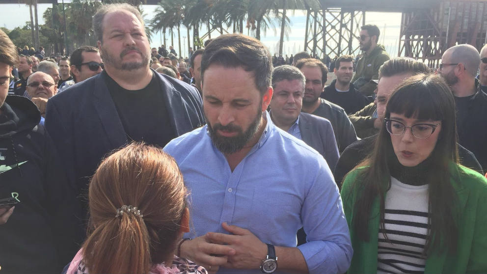 Santiago Abascal, este martes en Almería. (Ep)