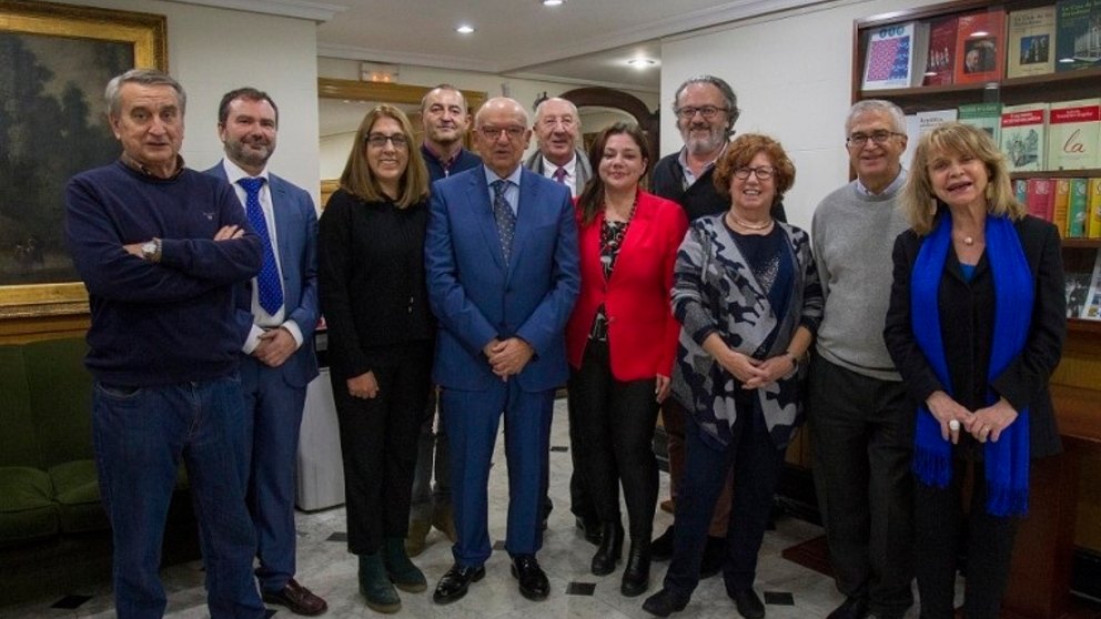 Algunos de los miembros de la candidatura encabezada por Juan Caño (en el centro). Foto: EP
