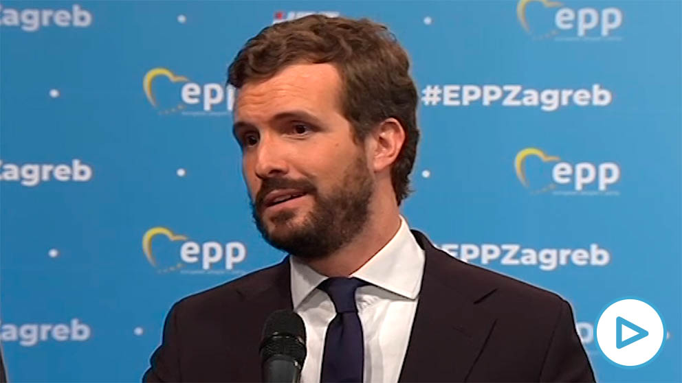 Pablo Casado, presidente del PP en Zagreb (Croacia)