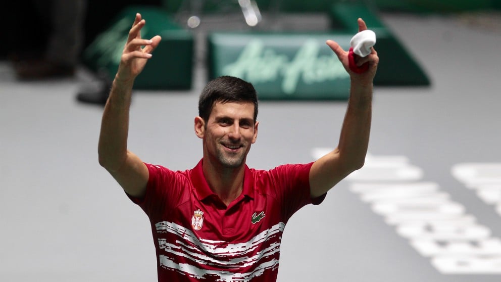 Novak Djokovic celebra su victoria. (Alberto Simón)