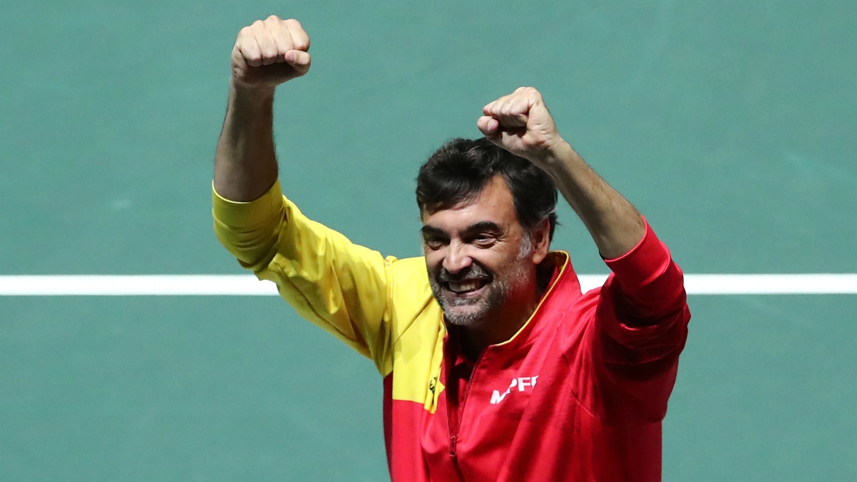 Sergi Bruguera, celebrando una victoria (AFP).