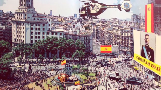 Un cómic separatista fabula con una Cataluña independiente tras la guerra con España