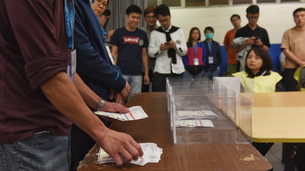 Elecciones locales de Hong Kong. Foto: EP