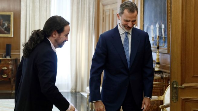 Pablo Iglesias y Felipe VI (Foto: EP)