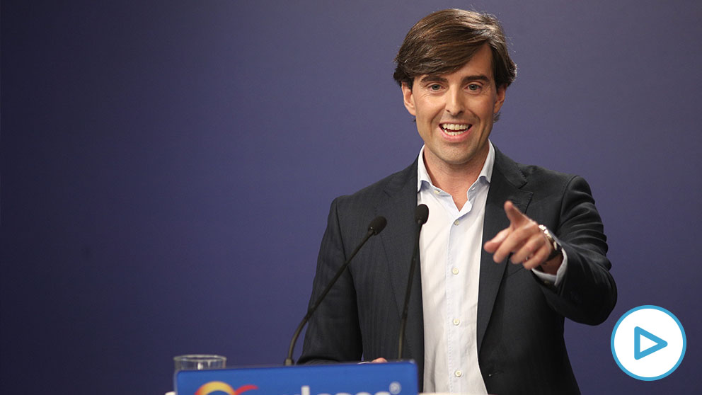 El vicesecretario de Comunicación del Partido Popular, Pablo Montesinos, en rueda de prensa. (Foto: Europa Press)