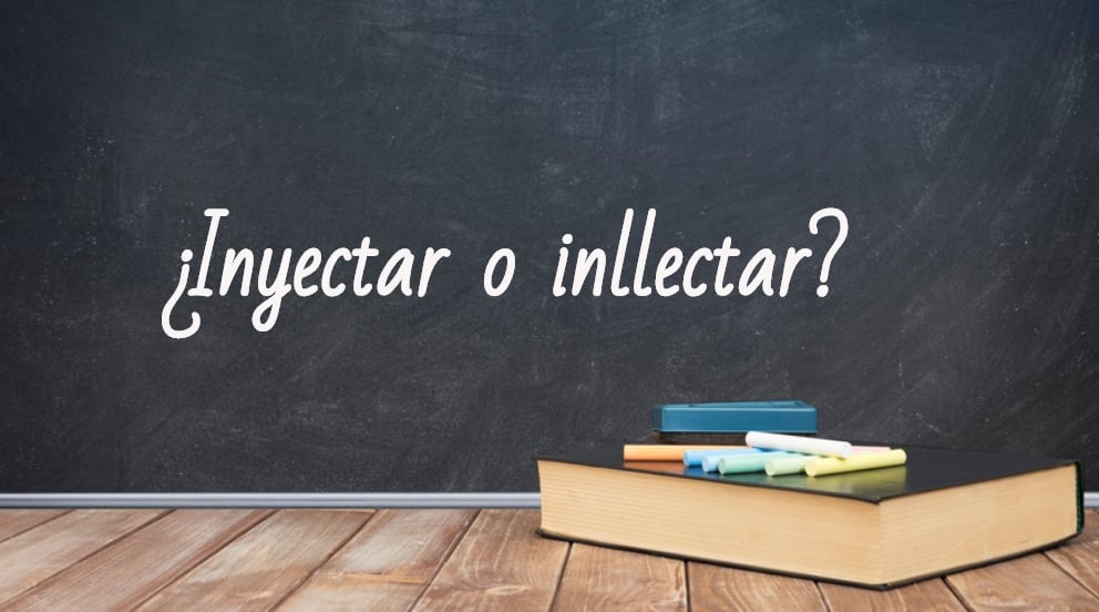Se escribe inyectar o inllectar