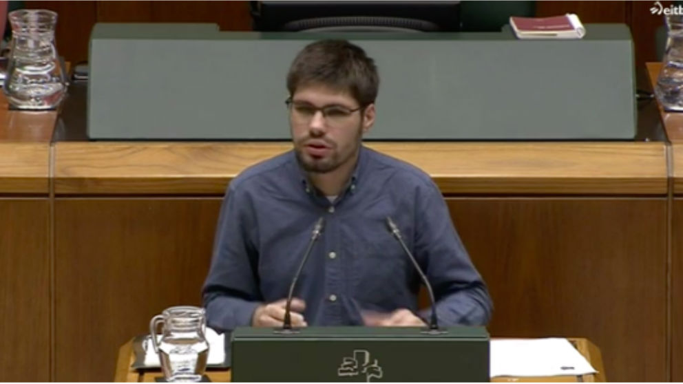 Lander Martínez, portavoz de Podemos en el Parlamento vasco.
