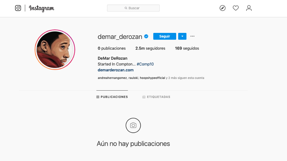 DeMar DeRozan y su lista de publicaciones borradas en Instagram.