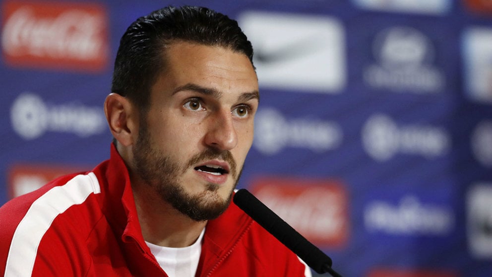 Koke Resurrección en rueda de prensa (Atlético de Madrid)