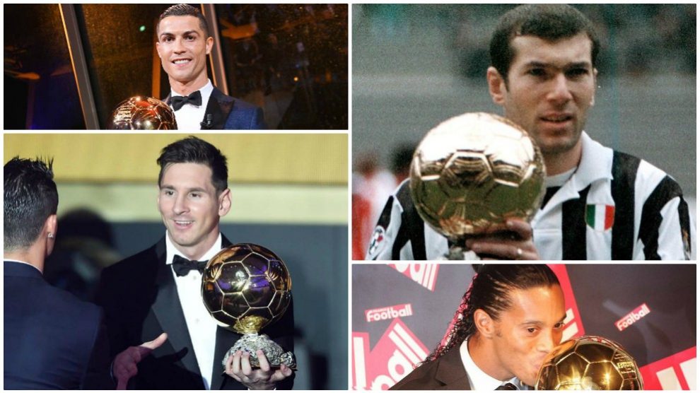 Messi, Cristiano, Zidane o Ronaldinho, ganadores del Balón de Oro.