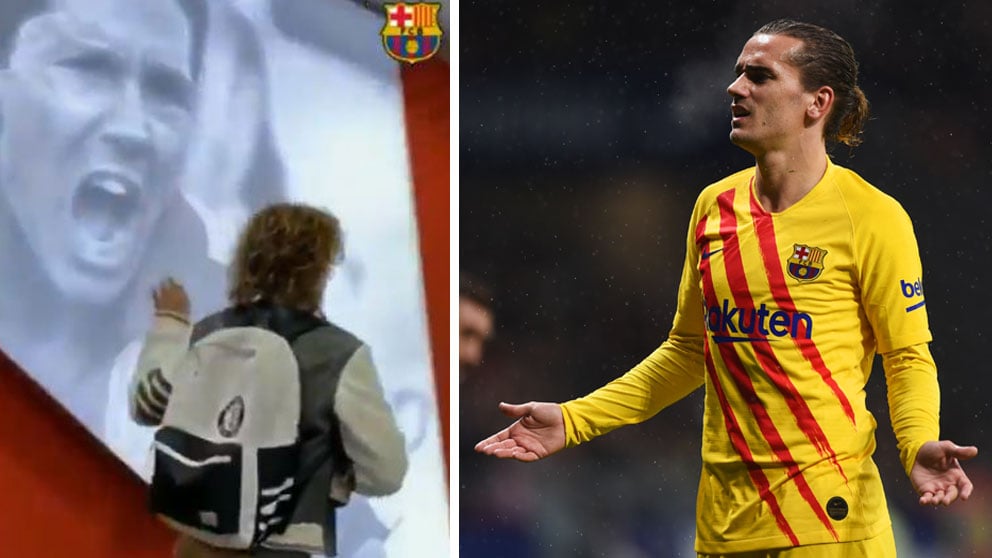 La curiosa reacción de Griezmann al pasar al lado de la imagen de Simeone