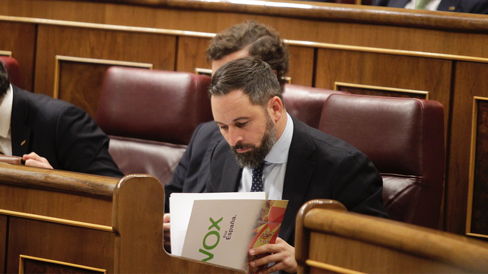 Santiago Abascal durante el arranque de la XIV legislatura. (Foto: Francisco Toledo)