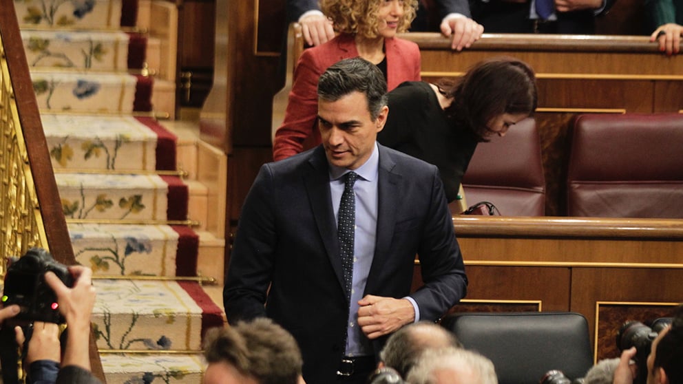 Pedro Sánchez, en el Congreso.