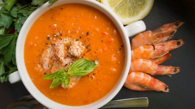 Receta de sopa de gambas a la crema