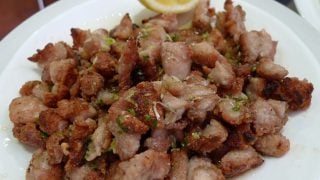 mollejas de pollo al ajillo