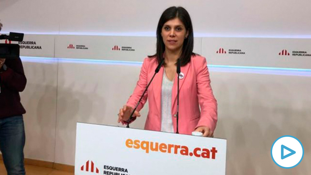 Marta Vilalta, portavoz adjunta de ERC, en la rueda de prensa que ha ofrecido hoy. (Ep)