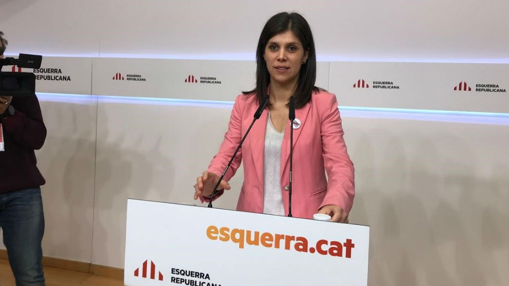 Marta Vilalta, portavoz adjunta de ERC, en la rueda de prensa que ha ofrecido hoy. (Ep)