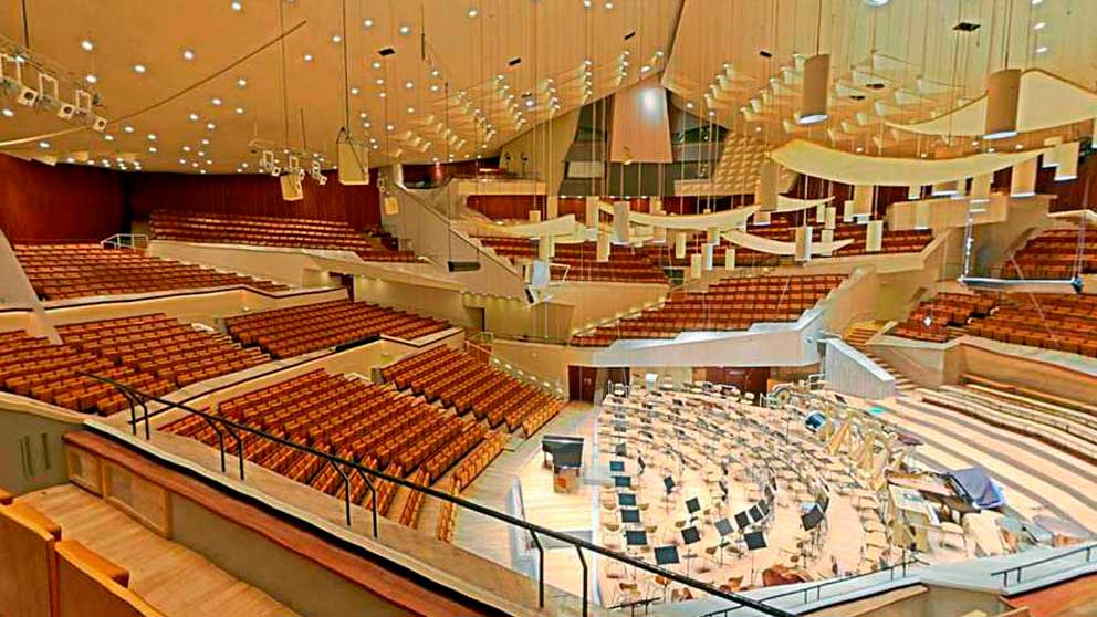 Una imagen del auditorio principal de la Filarmónica de Berlín.