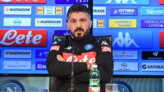 Gattuso, durante una rueda de prensa. (Nápoles)