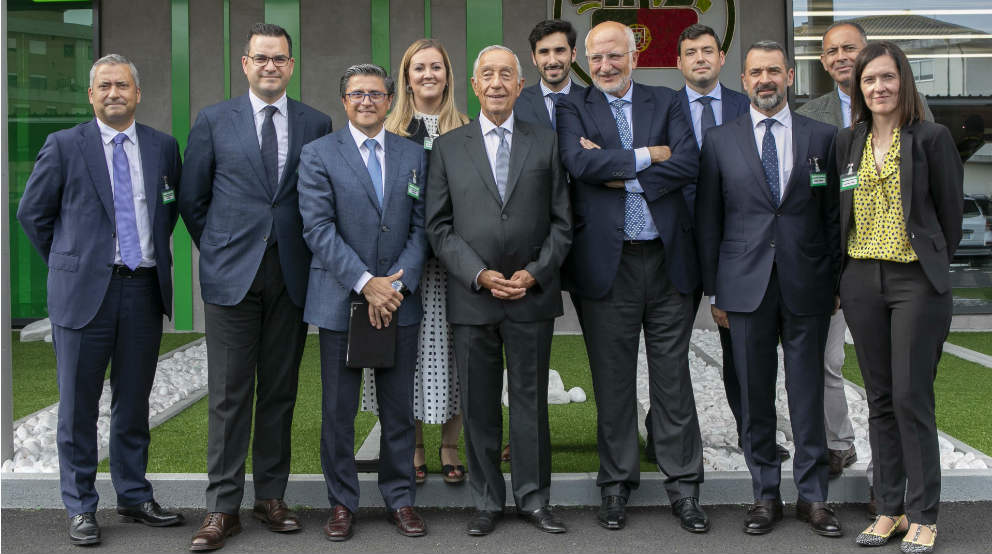 Juan Roig junto al presidente de la República de Portugal Marcelo Rebelo de Sousa