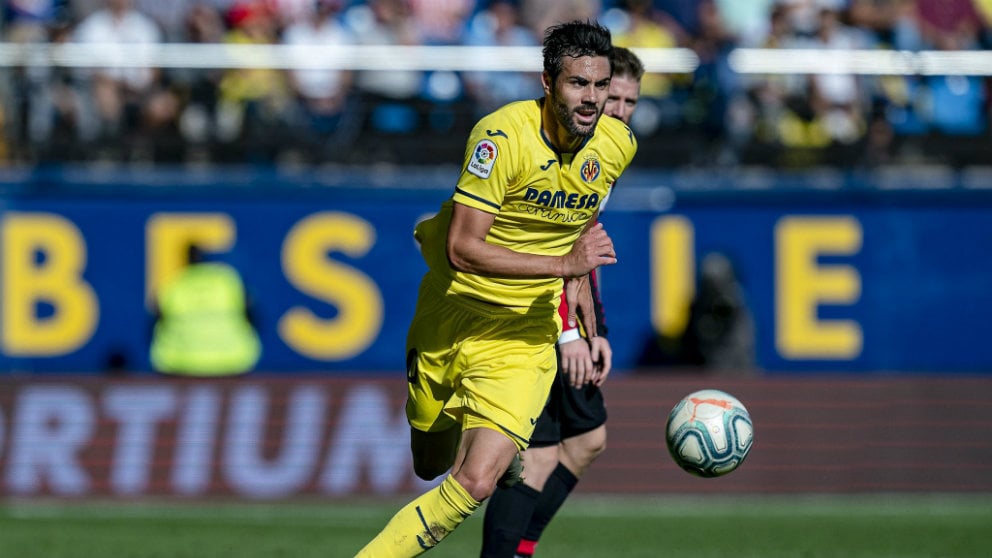 Vicente Iborra con el Villarreal en un partido contra el Athletic (@Iborra_Vicente)