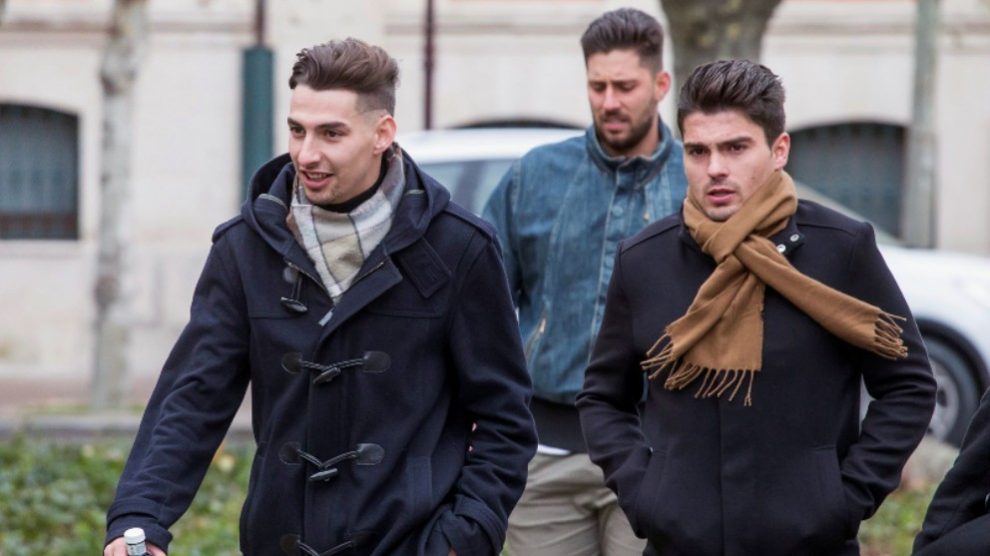 Los tres ex jugadores de la Arandina. Foto: EFE