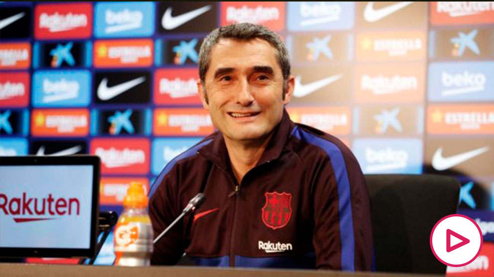 Ernesto Valverde, en rueda de prensa. (FCBarcelona)