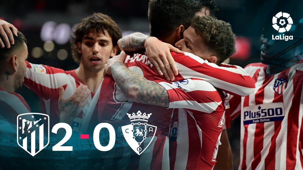 El Atlético se impuso 2-0 a Osasuna.